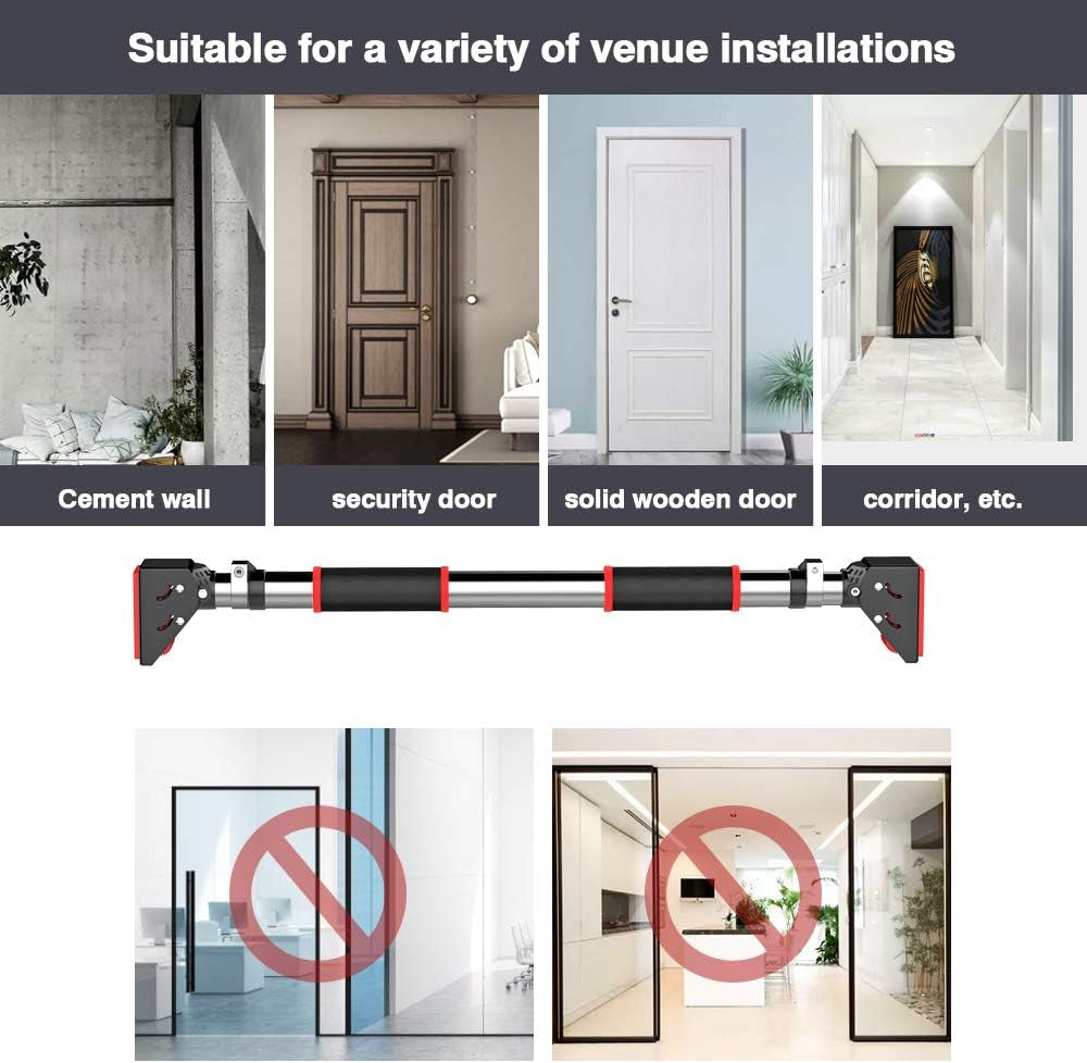 Pull up Bar, Pullup Bar Chin up Bar for Doorway Home Gym Equipment Adjustable Width - 660 LBS