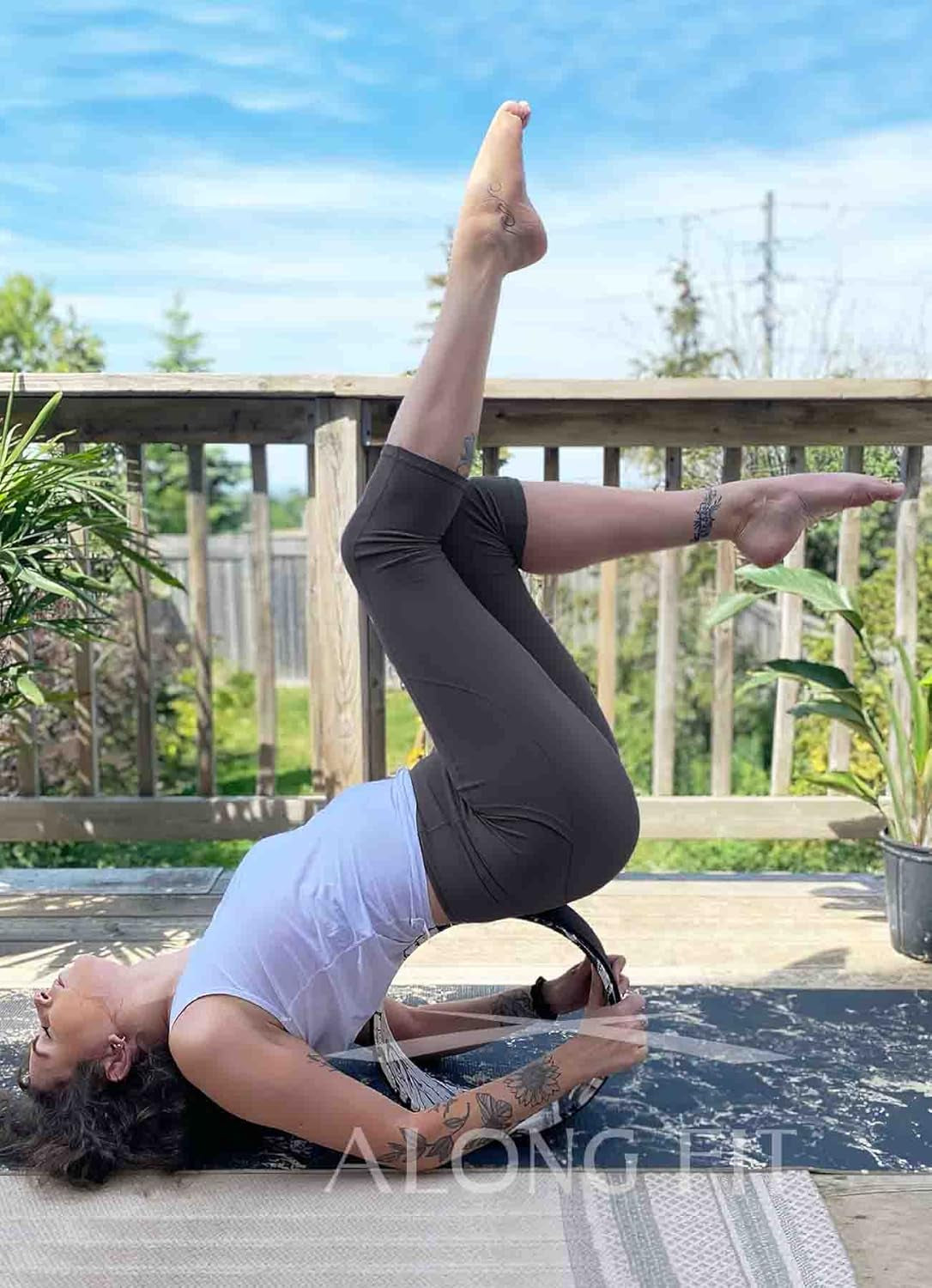 Anti-Nail Leggings for Women, Non-See-Through Yoga Pants with Phone Pockets, Tummy Control Full-Length/Capri Tights