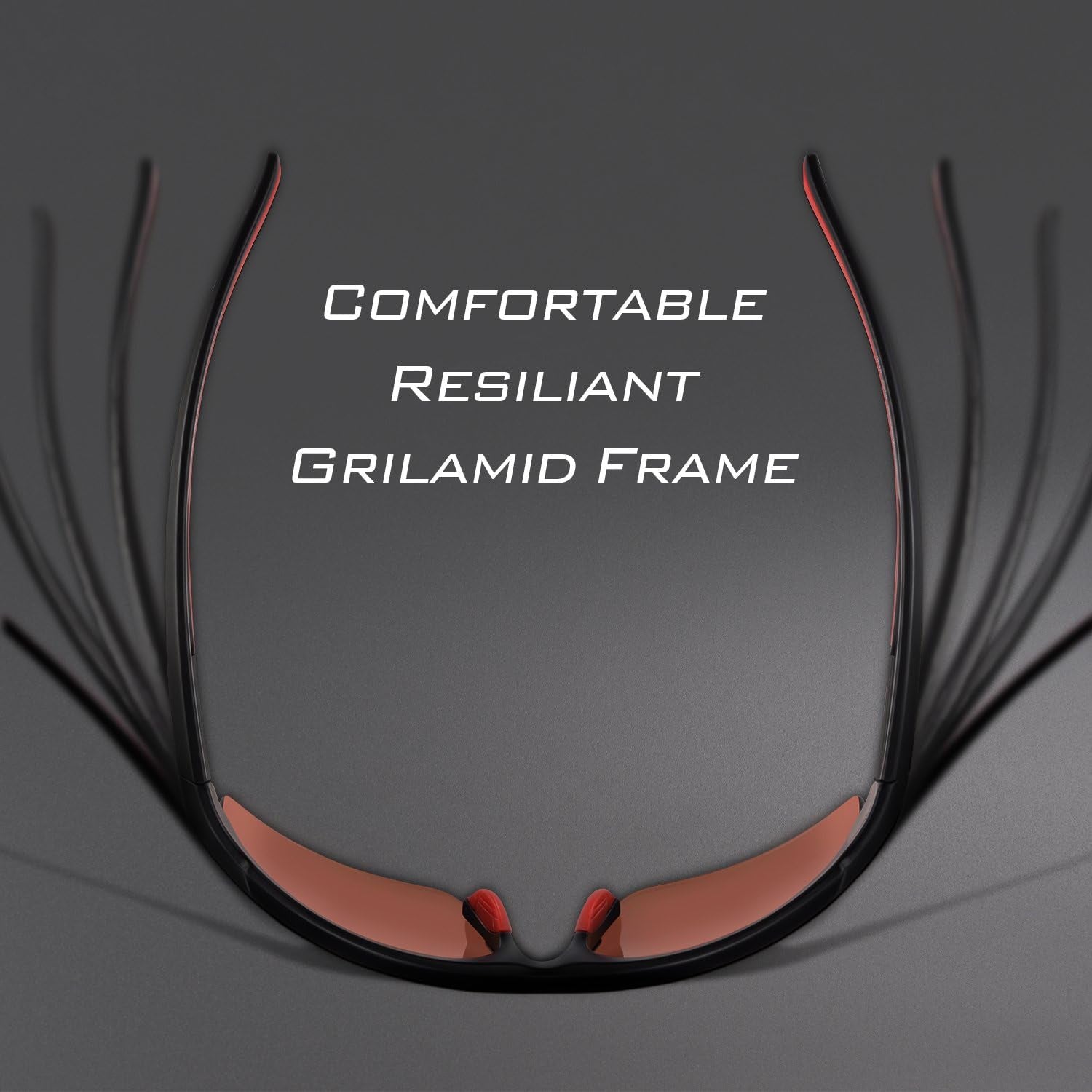 Cuivre Polarized Sport Sunglasses for Men and Women, Matte Blue Frame,Smoke Lens