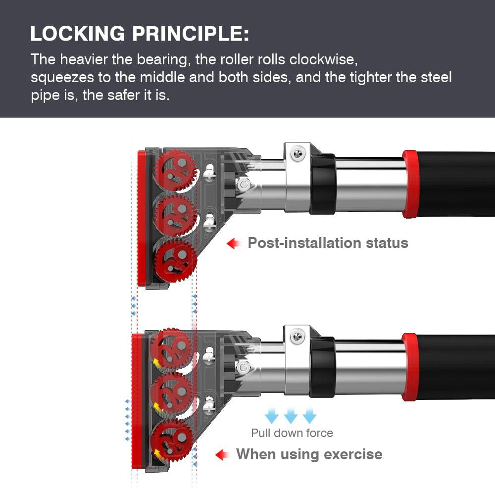 Pull up Bar, Pullup Bar Chin up Bar for Doorway Home Gym Equipment Adjustable Width - 660 LBS