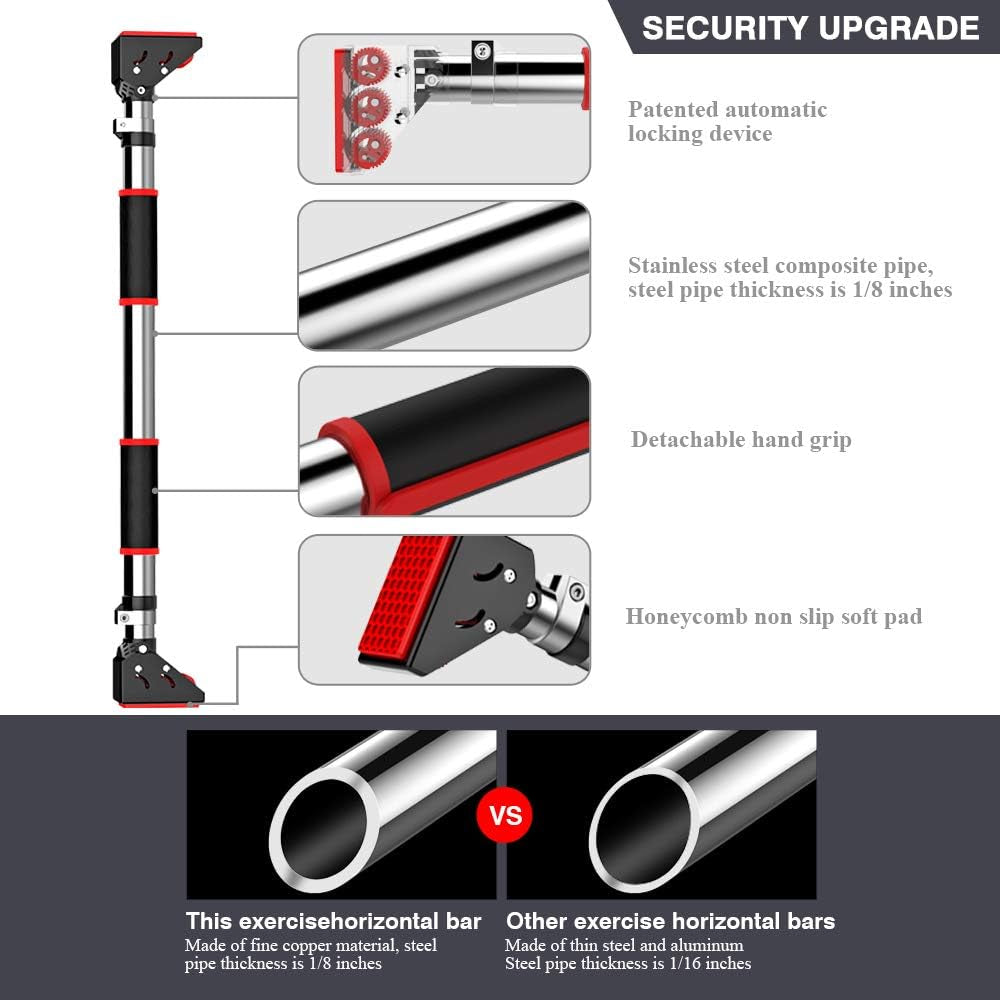 Pull up Bar, Pullup Bar Chin up Bar for Doorway Home Gym Equipment Adjustable Width - 660 LBS